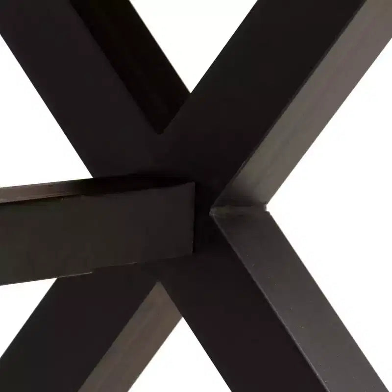 Dining Table Natural Wood, Black - Black