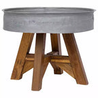 vidaXL Coffee Table Side Couch Table Mixed Recycled Wood 23.6x17.7 Silver - Silver