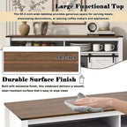 59.3in Sideboard with Sliding Barn Door & Mesh Panels, Farmhouse Buffet Table for Living Room Dining Room Hallway Balcony Kitchen Office