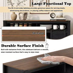 59.3in Sideboard with Sliding Barn Door & Mesh Panels, Farmhouse Buffet Table for Living Room Dining Room Hallway Balcony Kitchen Office