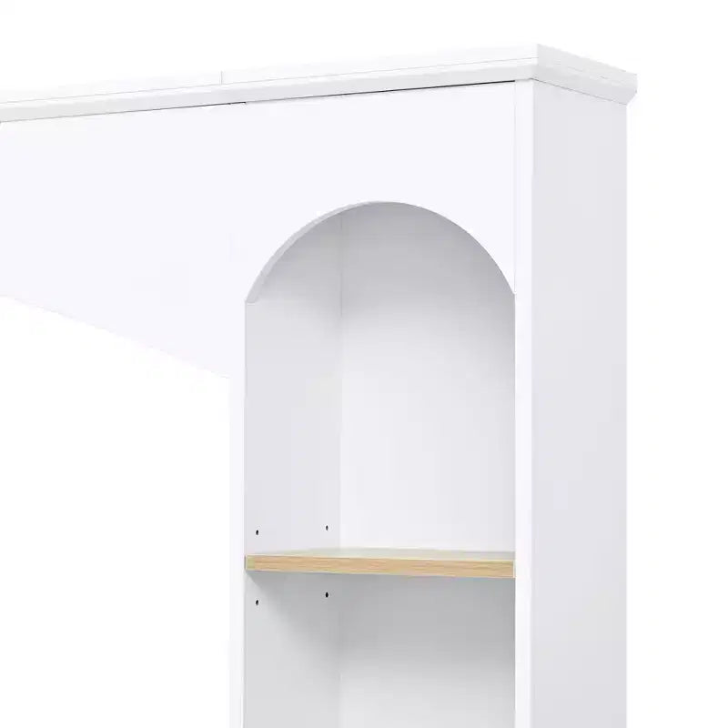 Entertainment Center Wall Unit with Bookshelves for TVs Up to 70, Large TV Stand TV Console Media Console with Adjustable Shelves, White