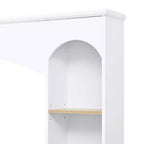 Entertainment Center Wall Unit with Bookshelves for TVs Up to 70, Large TV Stand TV Console Media Console with Adjustable Shelves, White