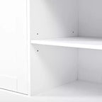 Entertainment Center Wall Unit with Bookshelves for TVs Up to 70, Large TV Stand TV Console Media Console with Adjustable Shelves, White
