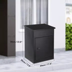 Package Delivery Box, 3.15 Cu Ft Anti-Theft Steel Combination Lock, Waterproof for Porch & Curbside