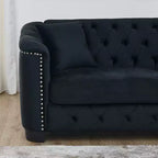 Modern Tufted Loveseat Sofa with Nailhead Trim and Wood Frame, Velvet Chesterfield Sofa for Living Room, Lounge or Apartment