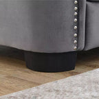 Modern Tufted Loveseat Sofa with Nailhead Trim and Wood Frame, Velvet Chesterfield Sofa for Living Room, Lounge or Apartment