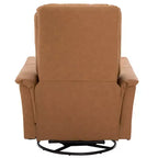 Modern Swivel Rocking Chenille Upholstered Recliner with 8-Point Massage and Adjustable Backrest