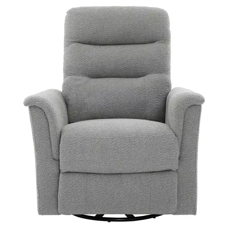 Modern Swivel Rocking Chenille Upholstered Recliner with 8-Point Massage and Adjustable Backrest