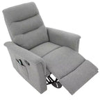 Modern Swivel Rocking Chenille Upholstered Recliner with 8-Point Massage and Adjustable Backrest