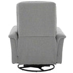 Modern Swivel Rocking Chenille Upholstered Recliner with 8-Point Massage and Adjustable Backrest