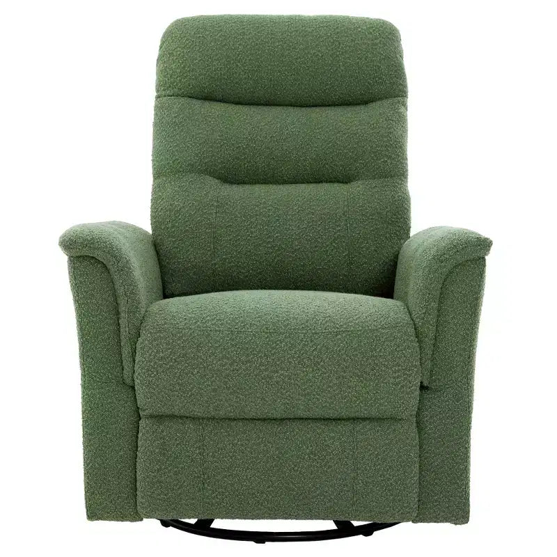 Modern Swivel Rocking Chenille Upholstered Recliner with 8-Point Massage and Adjustable Backrest