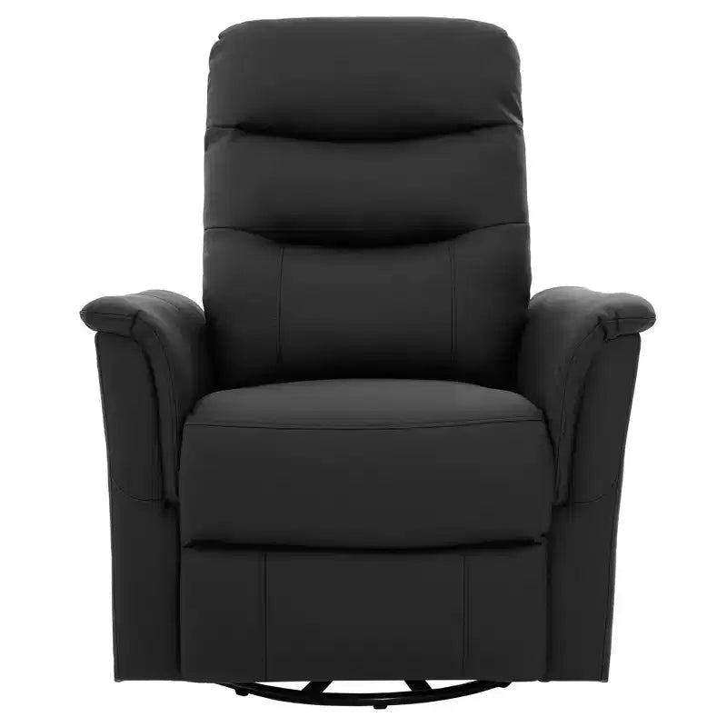 Modern Swivel Rocking Chenille Upholstered Recliner with 8-Point Massage and Adjustable Backrest
