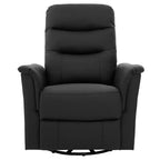 Modern Swivel Rocking Chenille Upholstered Recliner with 8-Point Massage and Adjustable Backrest