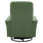 Modern Swivel Rocking Chenille Upholstered Recliner with 8-Point Massage and Adjustable Backrest