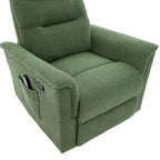 Modern Swivel Rocking Chenille Upholstered Recliner with 8-Point Massage and Adjustable Backrest