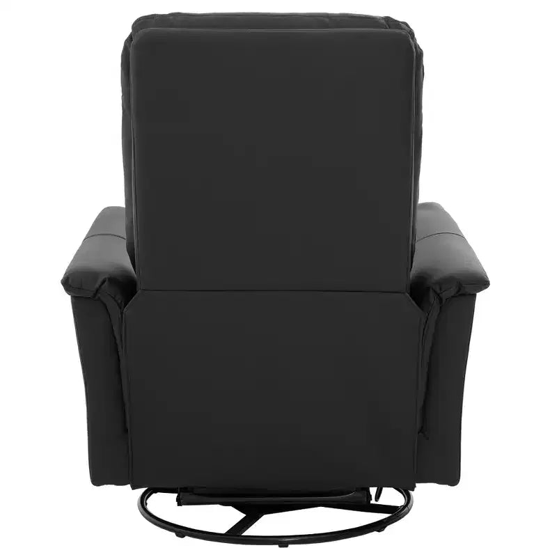 Modern Swivel Rocking Chenille Upholstered Recliner with 8-Point Massage and Adjustable Backrest