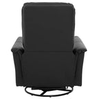 Modern Swivel Rocking Chenille Upholstered Recliner with 8-Point Massage and Adjustable Backrest