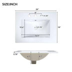 24 Small Bathroom Vanity Sink with Drawers, Bathroom Floor Cabinet with Shelf and Soft Close Door