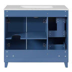 36 Bathroom Vanity Sink with Drawers and Adjustable Shelves, Modern Storage Cabinet with Soft Close Doors