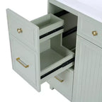 36 Bathroom Vanity Sink with Drawers and Adjustable Shelves, Modern Storage Cabinet with Soft Close Doors