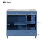 36 Bathroom Vanity Sink with Drawers and Adjustable Shelves, Modern Storage Cabinet with Soft Close Doors