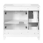 36 Bathroom Vanity Sink with Drawers and Adjustable Shelves, Modern Storage Cabinet with Soft Close Doors