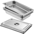 95 Quart Insulated Food Warmer, Stackable Hot Box Carrier with Wheels for 6 Full Size Pans Catering Restaurant