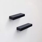 14.96 Black Floating Shelf invisible-bracket wood wall mount, perfect bathroom/bedroom/kitchen decor or book/plant display, easy install.