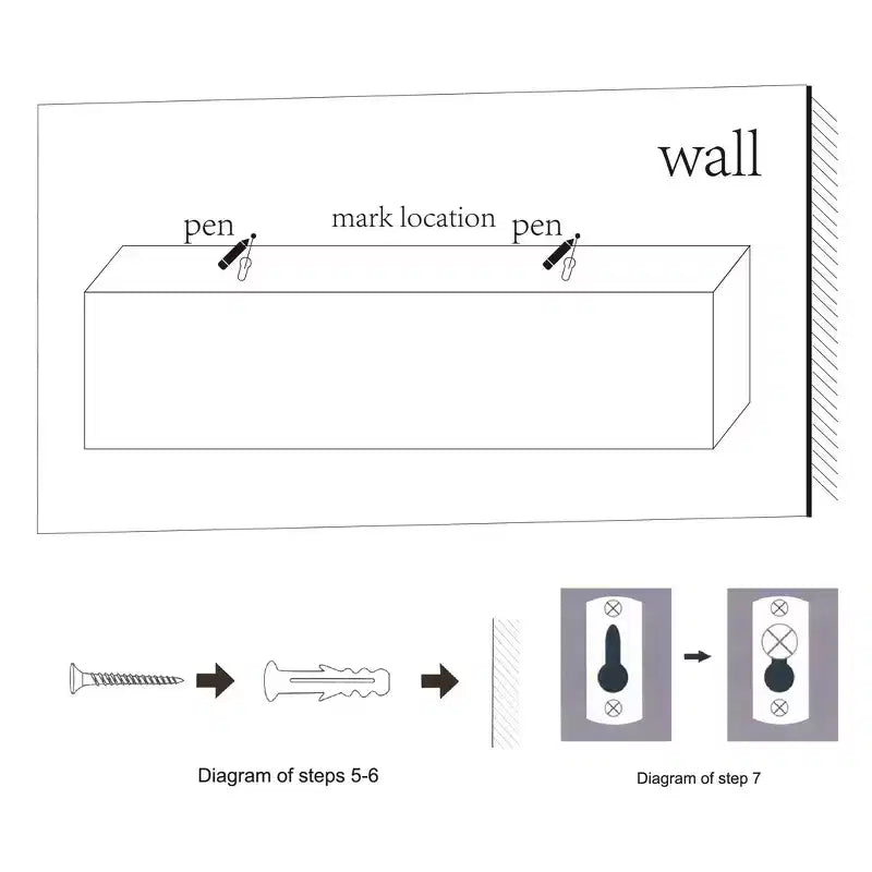 14.96 Black Floating Shelf invisible-bracket wood wall mount, perfect bathroom/bedroom/kitchen decor or book/plant display, easy install.