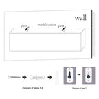 14.96 Black Floating Shelf invisible-bracket wood wall mount, perfect bathroom/bedroom/kitchen decor or book/plant display, easy install.