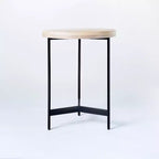 Villa Park Round Wooden End Table Brown - Threshold designed with Studio McGee
