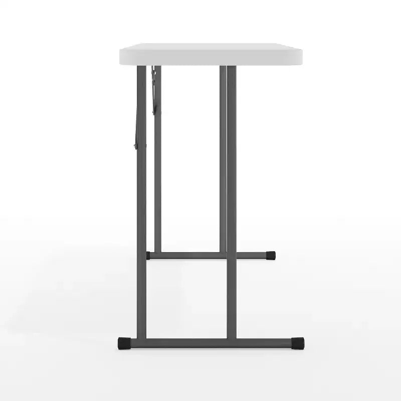 5-Foot Rectangle Granite White Plastic Folding Training / Seminar Table