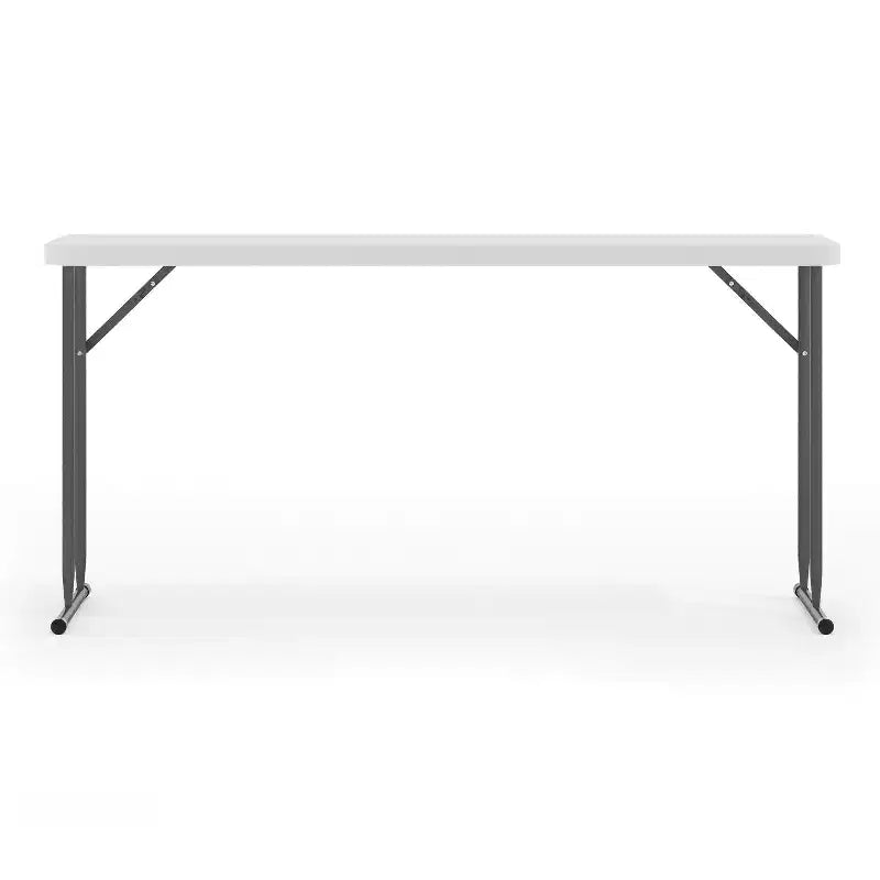 5-Foot Rectangle Granite White Plastic Folding Training / Seminar Table