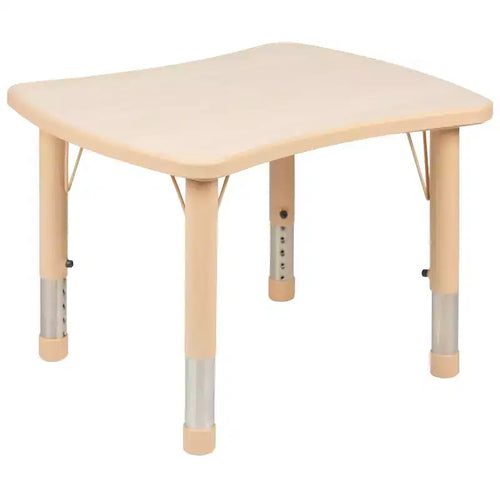 21.875W x 26.625L Rectangular Plastic Height Adjustable Activity Table with 4 Chairs