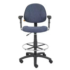 Drafting Stool with Footring and Adjustable Arms