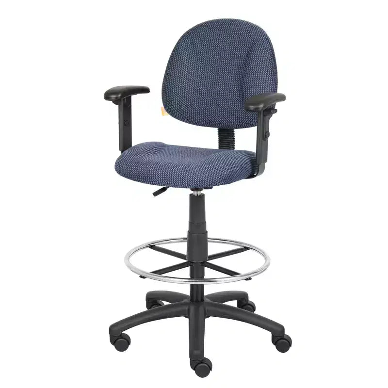 Drafting Stool with Footring and Adjustable Arms