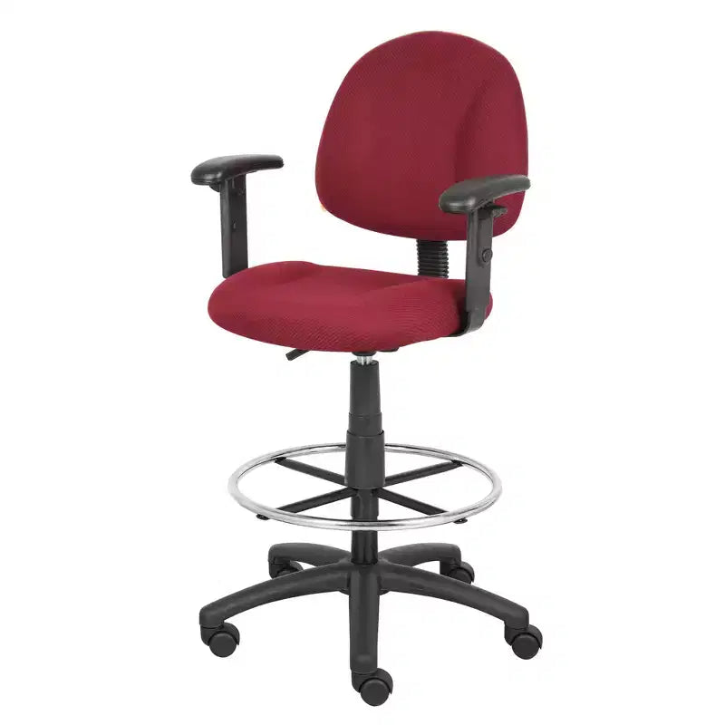 Drafting Stool with Footring and Adjustable Arms