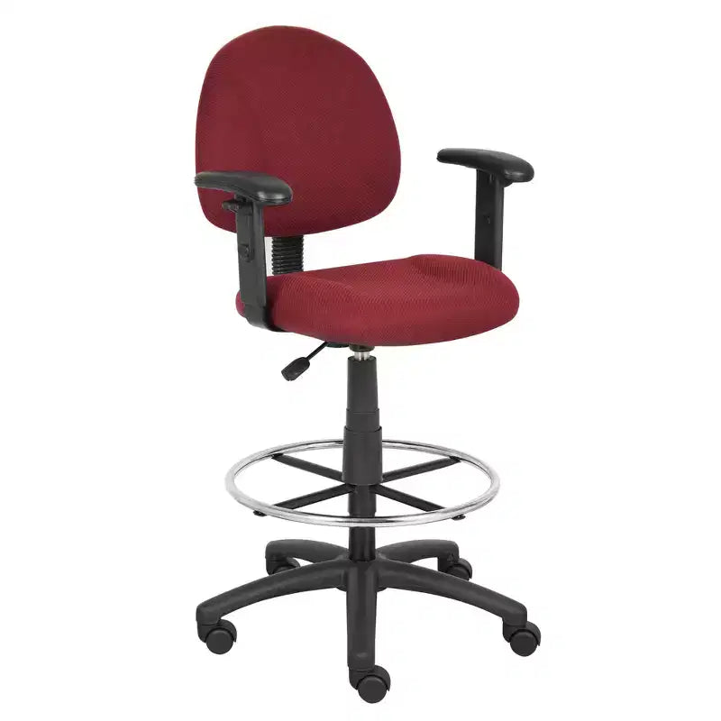 Drafting Stool with Footring and Adjustable Arms