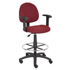 Drafting Stool with Footring and Adjustable Arms