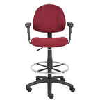 Drafting Stool with Footring and Adjustable Arms