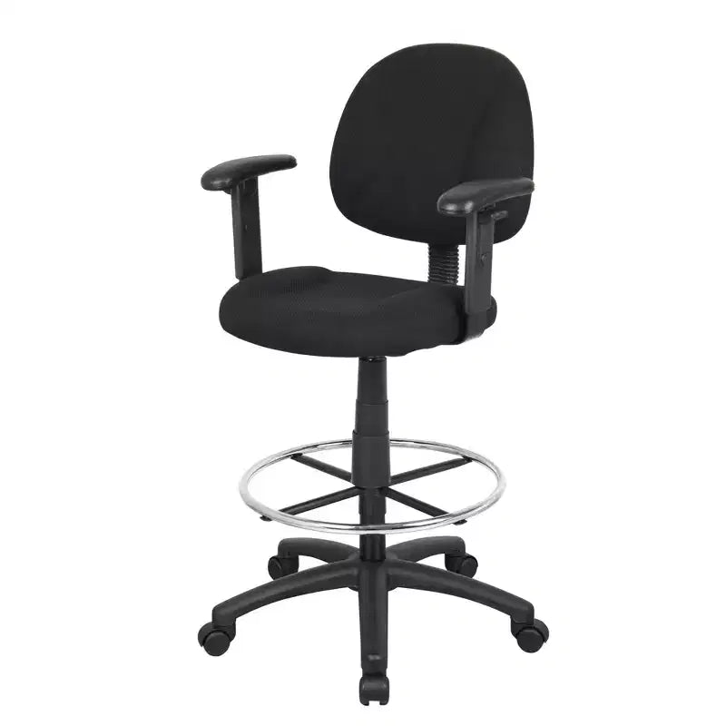 Drafting Stool with Footring and Adjustable Arms