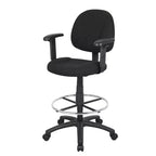 Drafting Stool with Footring and Adjustable Arms