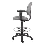 Drafting Stool with Footring and Adjustable Arms