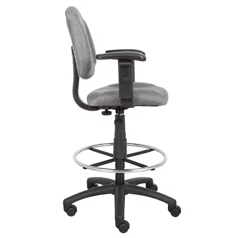 Drafting Stool with Footring and Adjustable Arms