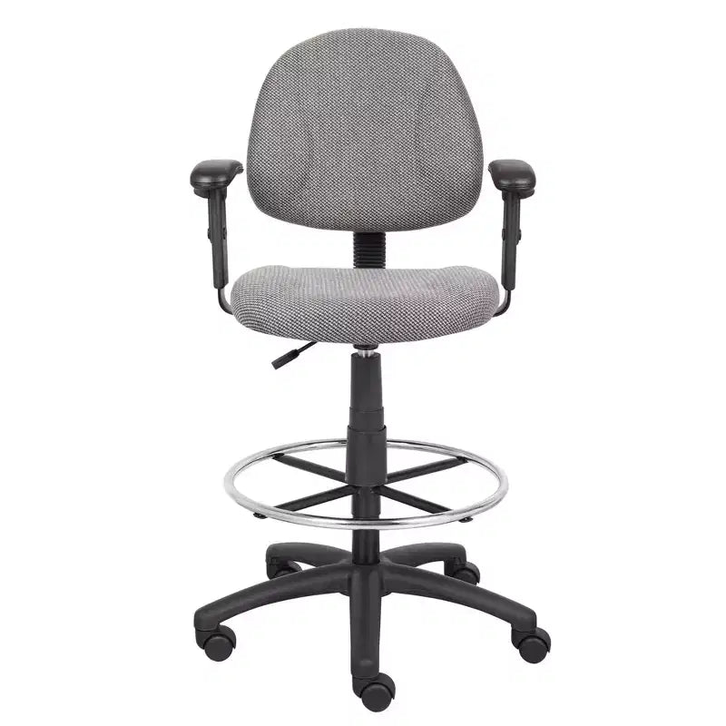 Drafting Stool with Footring and Adjustable Arms