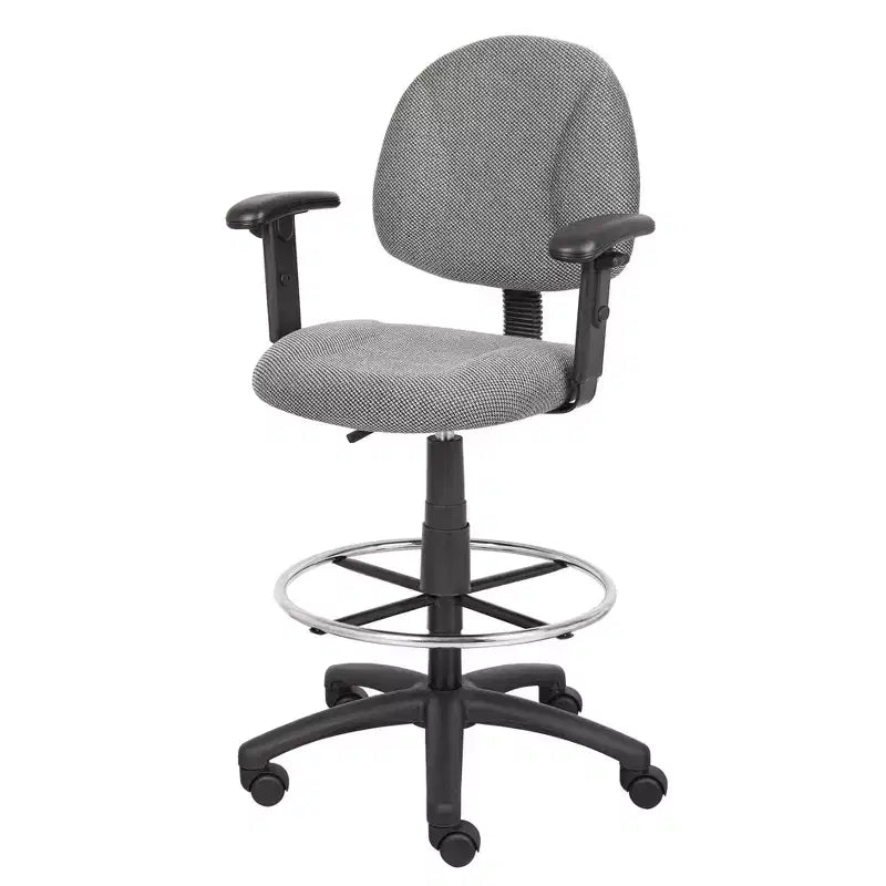 Drafting Stool with Footring and Adjustable Arms
