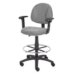 Drafting Stool with Footring and Adjustable Arms