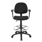 Drafting Stool with Footring and Adjustable Arms