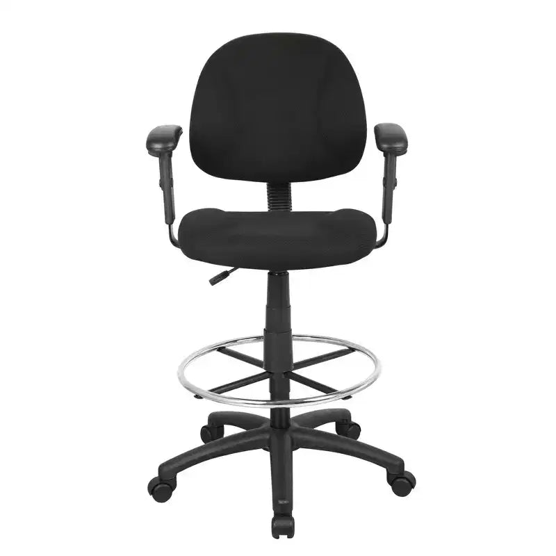 Drafting Stool with Footring and Adjustable Arms