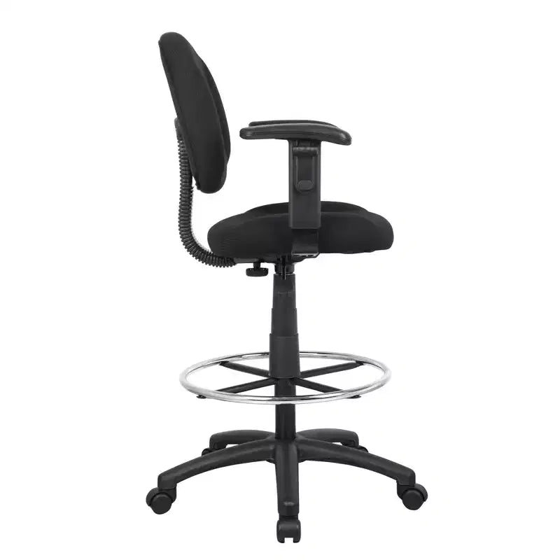 Drafting Stool with Footring and Adjustable Arms